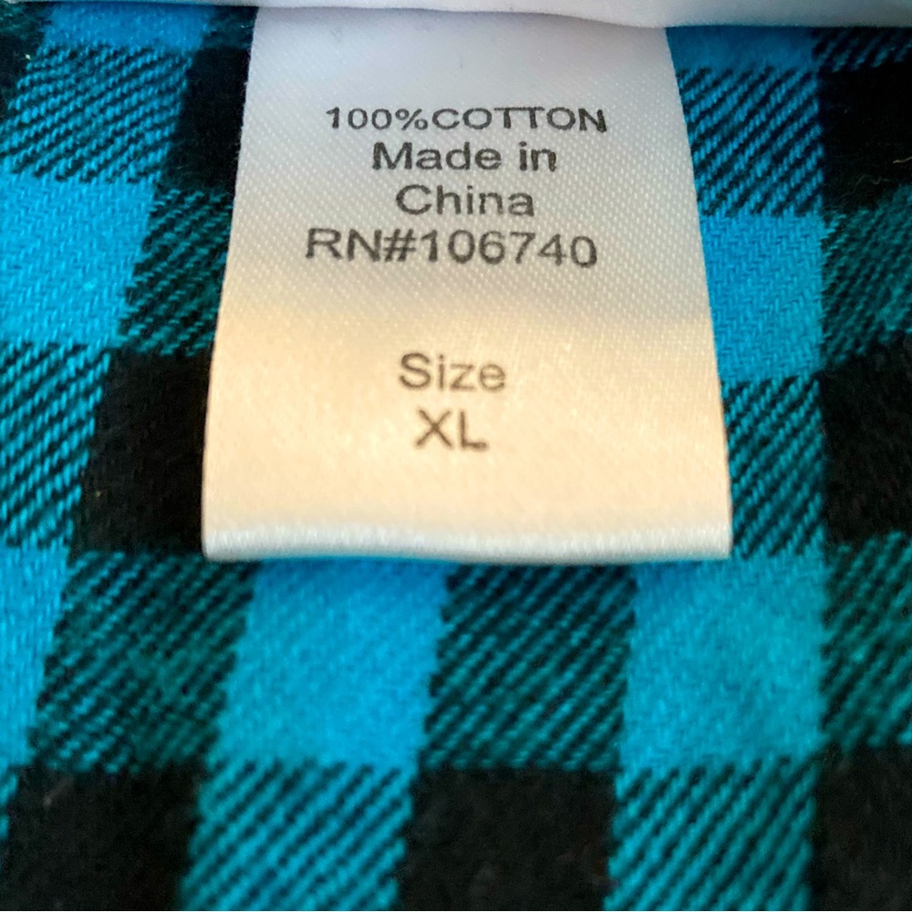 Buffalo Plaid Flannel Shirt, Snap Front, Long Roll-Tab Sleeves by North Style - Picture 6 of 6